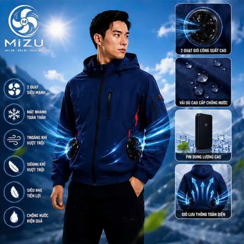 Áo điều hòa Mizu chính hãng chống nóng